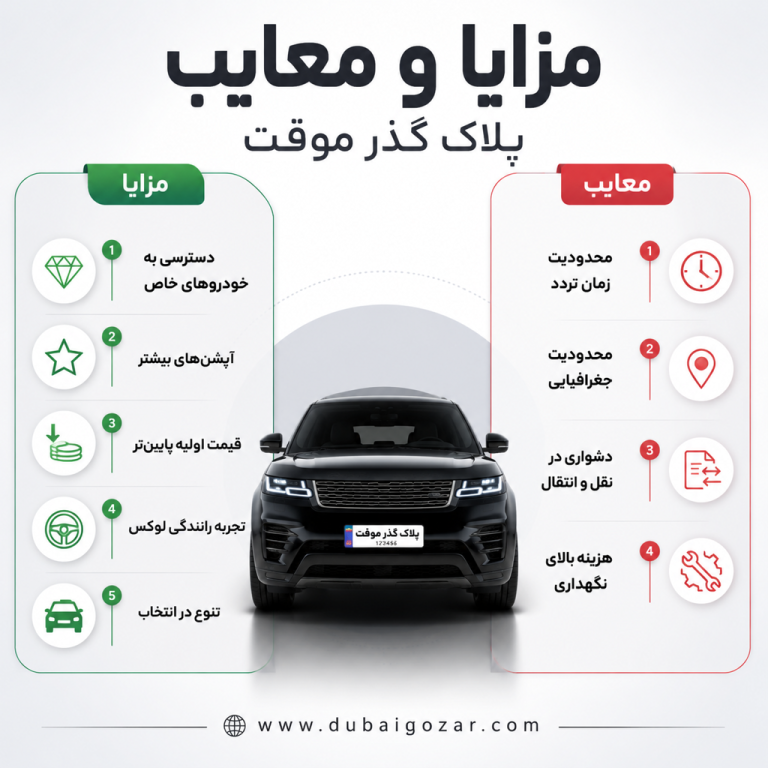 مزایا و معایب پلاک گذر موقت